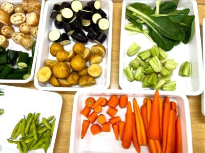 【八千代富士幼稚園出張授業】いろいろな野菜の断面でスタンプ制作したアート授業 | 出張授業