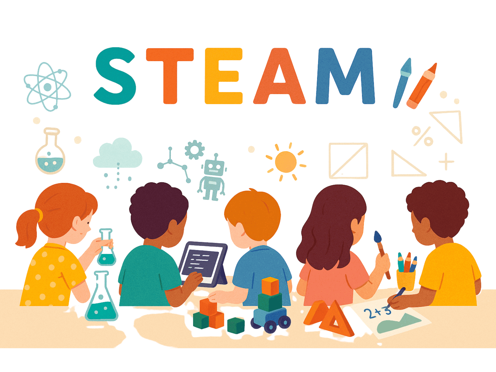 STEAM教育をイメージしたイラスト