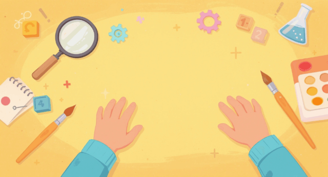 こどもが遊ぶ道具を選ぶ絵