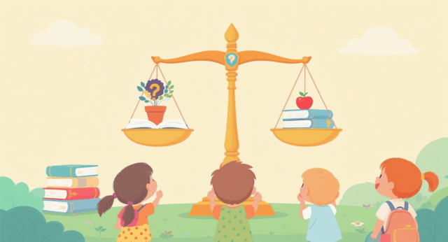 メリットとデメリットを天秤にして表した絵